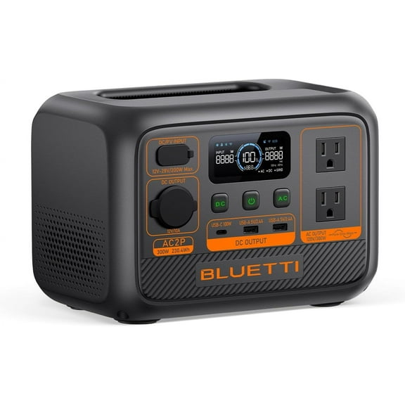 BLUETTI AC2P Premium Series 230.4Wh 300-Watts Portable Power Station