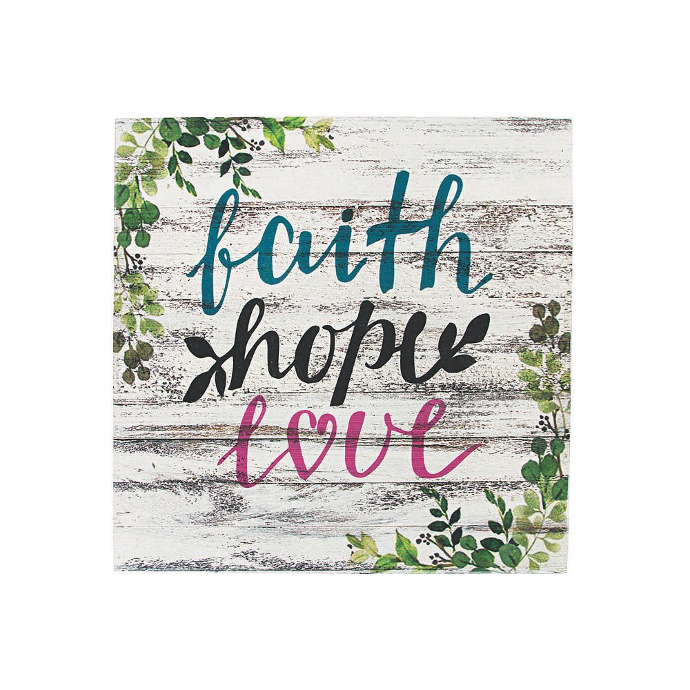 Faith Hope Love Wall Art - Home Decor - 1 Piece - Walmart.com - Walmart.com