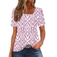thumbnail image 1 of Usted Es Más Que una Camisa de Puntuación de Prueba, de Moda Casual Impreso Botón de Manga Corta Cuello en V para las Mujeres, 1 of 4
