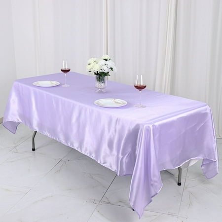 

BalsaCircle 60 x 102 Satin Rectangular Tablecloth Lavender Table Linen