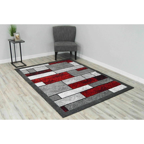 Rima Rug DESIGN 4999 - 7'8"x10'8", Red