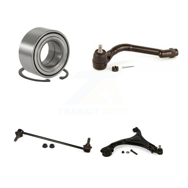 Transit Auto Front Left Wheel Bearing Suspension Lower Control Arm with Ball Joint Outer Tie Rod End and Sway Bar Stabilizer Link Kit for Car Hyundai Sonata 12.64" Center To Length K7T-103148