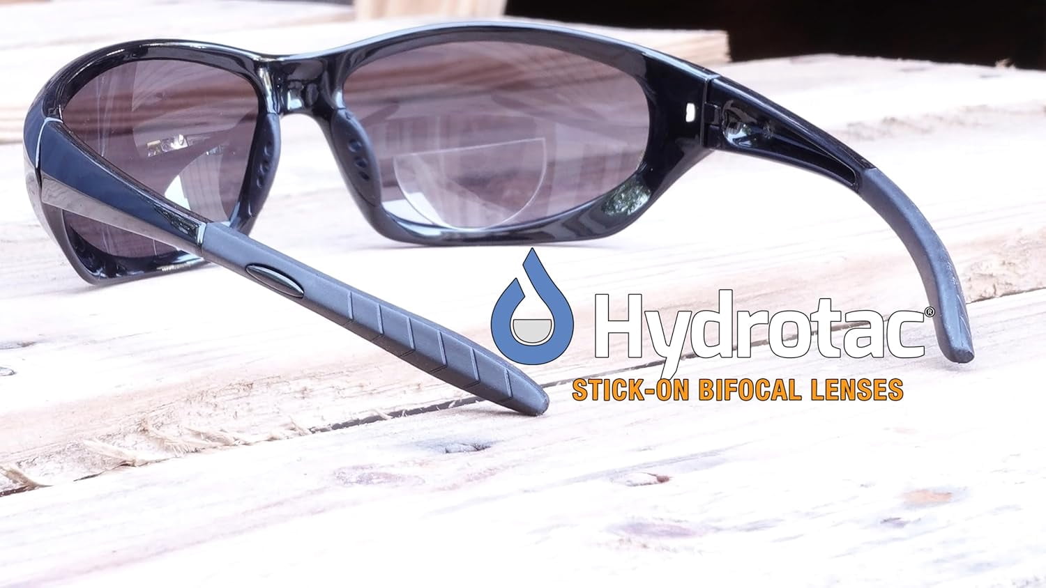 Hydrotac OPTX 20/20 Stick On Magnification Reusable Bifocal Lenses - +1.75 Diopter (Pack of 2)