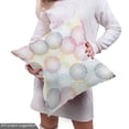 thumbnail image 4 of Ambesonne Geometric Fabric by the Yard Upholstery, Modern Pointillism Rounds, 10 Yards, White and Multicolor, 4 of 4