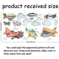 thumbnail image 2 of 1Set Watercolor Airplane Wall Decals Plane Wall Stickers Colorful Clouds Cute Helicopter Vinyl Art Decor, 2 of 8