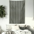 thumbnail image 3 of Floral Tapestry, Vertical Wavy Lines of Flourishing Spring Leaves on Branch Wavy Pattern Image, Wall Hanging for Bedroom Living Room Dorm Decor, 60W X 80L Inches, Black and White, by Ambesonne, 3 of 5