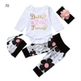 thumbnail image 3 of Qarigey 4 Uds. Ropa para bebé recién nacido, mono, mono, pantalones, diadema, sombrero, conjunto de 0 a 6 meses Prendas para la parte del cuerpo, 3 of 6