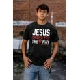 thumbnail image 4 of Jesus Way Truth Life Bible Verse Plus Size Crewneck Graphic Tee Shirt Brisco Brands 5X, 4 of 5