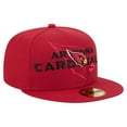 thumbnail image 3 of Men's New Era  Cardinal Arizona Cardinals Overlap Wordmark 59FIFTY Fitted Hat, 3 of 5