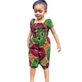 thumbnail image 2 of Girls Romper Kids Ruffles Jumpsuits Short Sleeve Ankara Playsuit Girls Jumpsuit Green 2-3 Years, 2 of 5