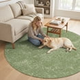 thumbnail image 2 of Small Round Rug 3Ft, Green Terracotta Splatter Non-Slip Washable Circle Rugs Carpet, Boho Mottled Vintage Rustic Indoor Outdoor Rug Floor Mats Throw Runner for Bedroom Living Room Bathroom, 2 of 8