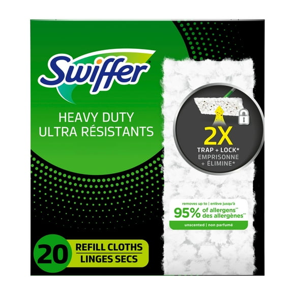 Swiffer Sweeper Heavy Duty Dry Multi-Surface Cloth Refills for Floor Sweeping and Cleaning, 20CT