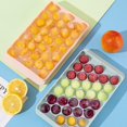 thumbnail image 1 of Ice Cube Tray with Lid Ice Ball Maker Mold for Freezer with Container Mini Circle Ice Cube Tray Making 33 Sphere Pink, 1 of 8