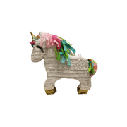 Unicorn Party Pinata with Gold Horn, White, 17in x 21in