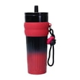 thumbnail image 2 of Vaso térmico portátil de 710 ml con tapa, regalo de cumpleaños, a prueba de fugas, reutilizable, botella de agua térmica para el trabajo y el hogar. Rojo, 2 of 8