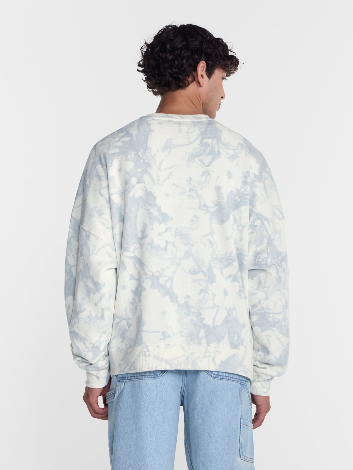 No Boundaries Crewneck Fleece Sweatshirt with Long Sleeves, Men's XS-4XLT