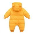 thumbnail image 2 of [Upgraded] Baby Girls Boys Winter Hooded Snowsuits Romper Newborns Warm Down Bodysuits Snow Clothes 0-18M, 2 of 4