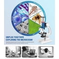 thumbnail image 3 of 58-pcs Microscope for Kids, 100X-1200X Kids Beginner Microscope with Metal Body Microscope Slides, Carrying Box, LED Light, Science Kits Experiments Toys for Kids age 5-7 8-12 Birthday Gift, 3 of 5