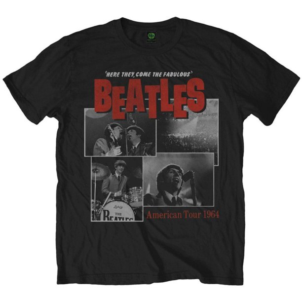 The Beatles - Camiseta Here They Come para Adultos Unisex (Negro)