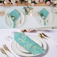 thumbnail image 3 of Ocean Conch Shell Cloth Napkins, Coastal Seahorse Coral Bows Vintage Blue Washable and Reusable Dinner Napkins Set of 4, Table Napkin for Kitchen Party Birthday Wedding Hotel Housewarming 20"x20", 3 of 9
