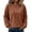 7# Brown, variant on Womens Crewneck Sweatshirt Casual Long Sleeve Fleece Pullover Tops Crew Neck, Ribbed Design, Drop Shoulder, Workout, Loose Fit, Fall Winter, Daily Wear Black 2XL