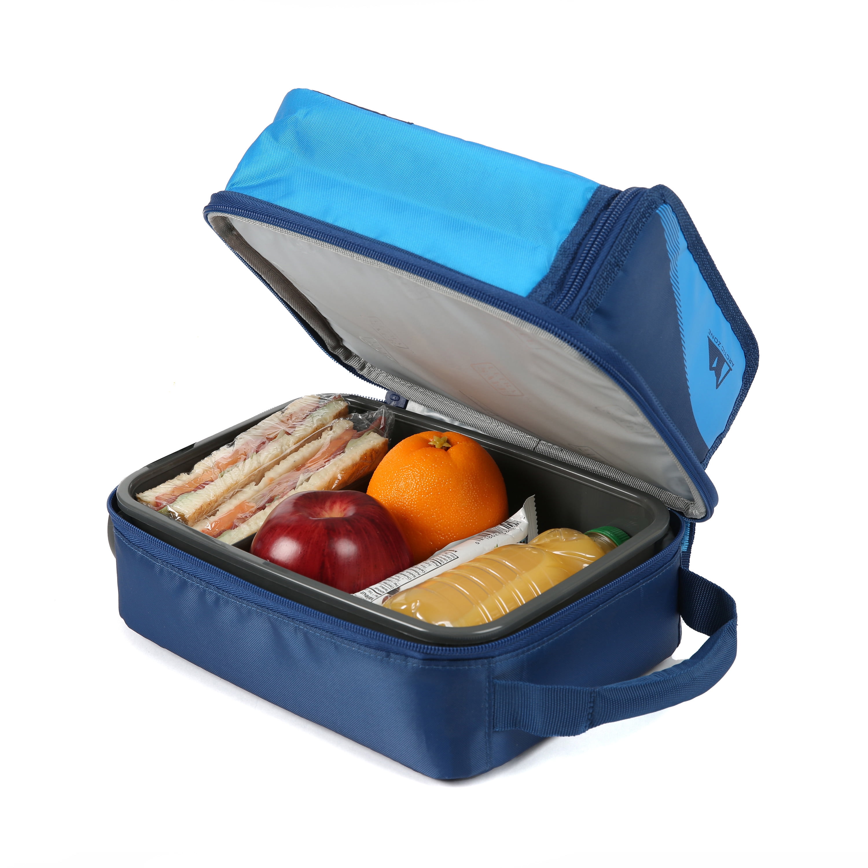 Arctic Zone Upright Dual Compartment Reusable Lunch Bag Plus, Floral 