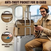 Matein Messenger Bag, 15.6in Vintage Laptop Bag with RFID Blocking Pocket for Men, Brown