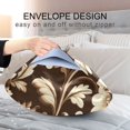 thumbnail image 4 of Yayeee Pillowcase Queen Size Set of 2 Satin Wrinkle Resistant Pillow Case, Brown Floral, 4 of 7