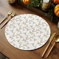 thumbnail image 5 of Fall Round Placemats Set of 4 Pink Rose Floral Place Mats Thanksgiving Woven Placemat Retro Autumn Leaves Circle Braided Table Mat for Kitchen Dining Table Autumn Party Home Decor 15 Inch, 5 of 9