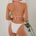 thumbnail image 4 of Women's Bikini Sets Floral Print Whip Stitch 2 Piece Swimsuits High Waisted Scoop Bathing Suits Gibobby(L,Pink), 4 of 9