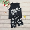 thumbnail image 2 of Gvdentm Boys Clothes Size 5t Boys Summer Outfits Short Sleeve Dinosaur T-Shirt & Shorts Set 2Pcs(White,7-8 Years), 2 of 7