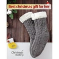 thumbnail image 3 of Slipper Socks Women Fuzzy Non Slip Slipper Socks With Grips, Winter Cozy Warm Home Socks for Ladies and Girls Christmas Gifts, 3 of 7