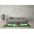 thumbnail image 3 of Ahgly Company Machine Washable Indoor Rectangle Animal Turquoise Blue Traditional Area Rugs, 3' x 5', 3 of 4