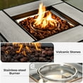thumbnail image 2 of Ovios 30 Inch Propane Fire Pit CSA-Listed Outdoor Fire Pit Table, 50,000 BTU Wicker Gas Fire Pits for Outside with Lid and Lava Rock on Patio Deck Garden Backyard, 2 of 9
