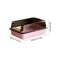 thumbnail image 4 of AuroraX Cat Litter Box with Lid Odor Control Covered Litter Box High Sides 2 Pcs Top Entry Semi Enclosed Leak-Proof Indoor Pet Supplies Pink National Dog Day International Cat Day, 4 of 6