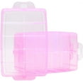 thumbnail image 4 of Casewin 3-Tier Pink Craft Storage Container Box, Stackable Organizer Box with Dividers for Art Supplies, Fuse Beads, Washi Tapes, Beads, Hair Accessories, Nail, 4 of 8