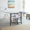 "Home Hobby Adjustable Height Foldable Table, 59"" x 35.8"" Open"