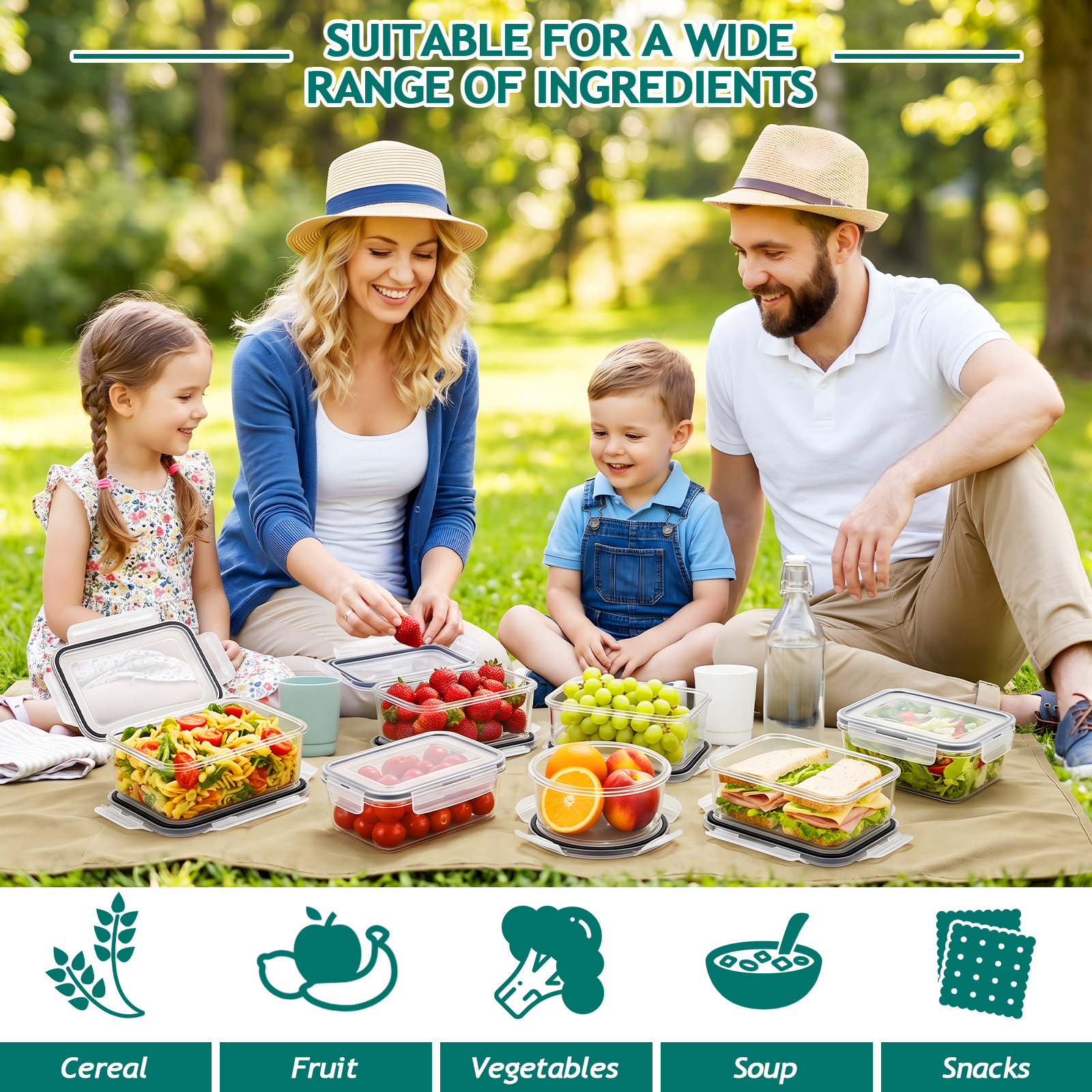 Asnews 24-Piece Food Storage Containers With Lids photo 8
