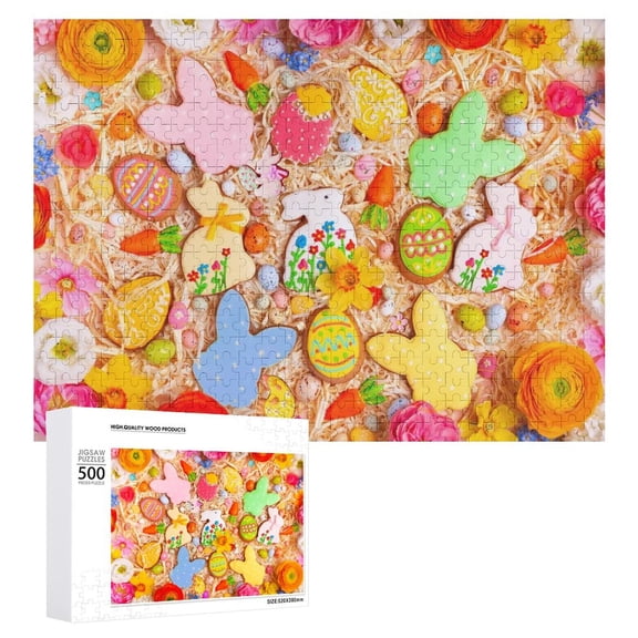 Jigsaw Puzzles For Adults 500 Piece Puzzle For Adults 500 Pieces Puzzle 500 Pieces-Easter Cookies