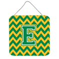 thumbnail image 1 of Lettre E Chevron Vert & or Imprimé Suspendu au Mur Ou à la Porte, 1 of 1