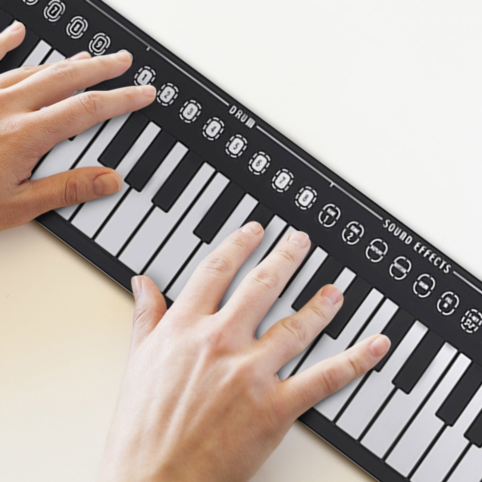 49 Keys Roll Up Piano Flexible Soft Silicone Keyboard Electronic Portable For Beginner