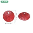 thumbnail image 3 of Uxcell 80-Pack Conchas Planas Naturales Redondas, Cuentas de Moneda Redonda Plana de 15 mm con Agujero, Concha de Madreperla para Joyería [Vino Rojo], 3 of 7