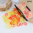 thumbnail image 1 of 20/50 unidades/juego de bandas elásticas pequeñas de nailon de colores para niñas, bandas para el cabello con lazo bonito para niños, coleta, accesorios para el cabello Tan Jianjun unisex, 1 of 2