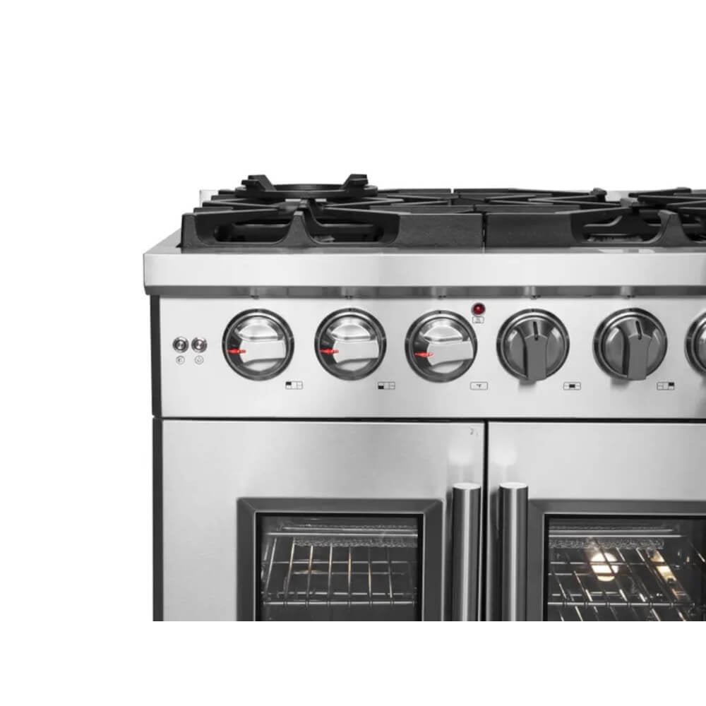 Forno Massimo 30-Inch Freestanding French Door Gas Range, 4 Burners, Convection Oven, Energy Efficient