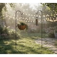 thumbnail image 4 of Shepherd Hooks 2 Pack - 47 Inches High 1/2 Inch Thick Adjustable Rust Resistant Shepards Hooks for Outdoor Solar Lights, Lanterns, Flower Basket, Bird Feeder., 4 of 6