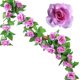 thumbnail image 1 of 2 piezas de 7,5 pies. Enredadera de rosas artificiales para decoración de festivales, guirnalda de flores de seda colgante para decoraciones de pared del hogar al aire libre, 1 of 5