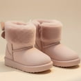 thumbnail image 3 of bebe Toddler Girl's Boots – Cozy Boots for Toddlers with Faux Fur Cuff and Butterfly Accent, 3 of 10