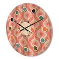 thumbnail image 3 of Designart 'Drop Design Retro I' Mid-Century Modern Wood Wall Clock, 3 of 5