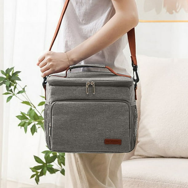 Bolsa térmica para acampar y hacer senderismo para mujeres y hombres. Lonchera reutilizable para la oficina, el trabajo, la escuela, el picnic o la playa. Bolsa congelable a prueba de fugas con correa