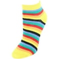 thumbnail image 2 of CTM  Multi-Color Striped Low Cut Socks (6 Pack) (Women), 2 of 6